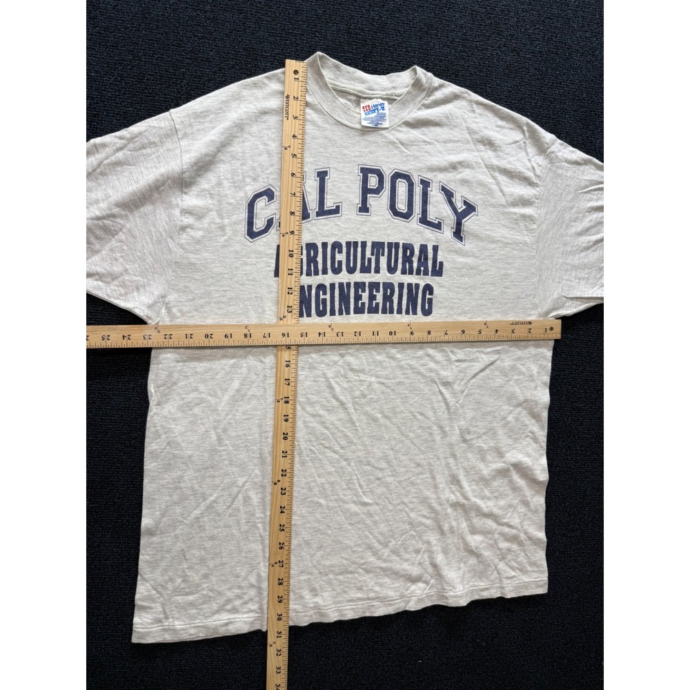 Vintage Cal Poly Ag Engineering USA T-Shirt Mens XL Gray Excellent Hanes beefy - Picture 5 of 6